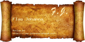 Flas Johanna névjegykártya